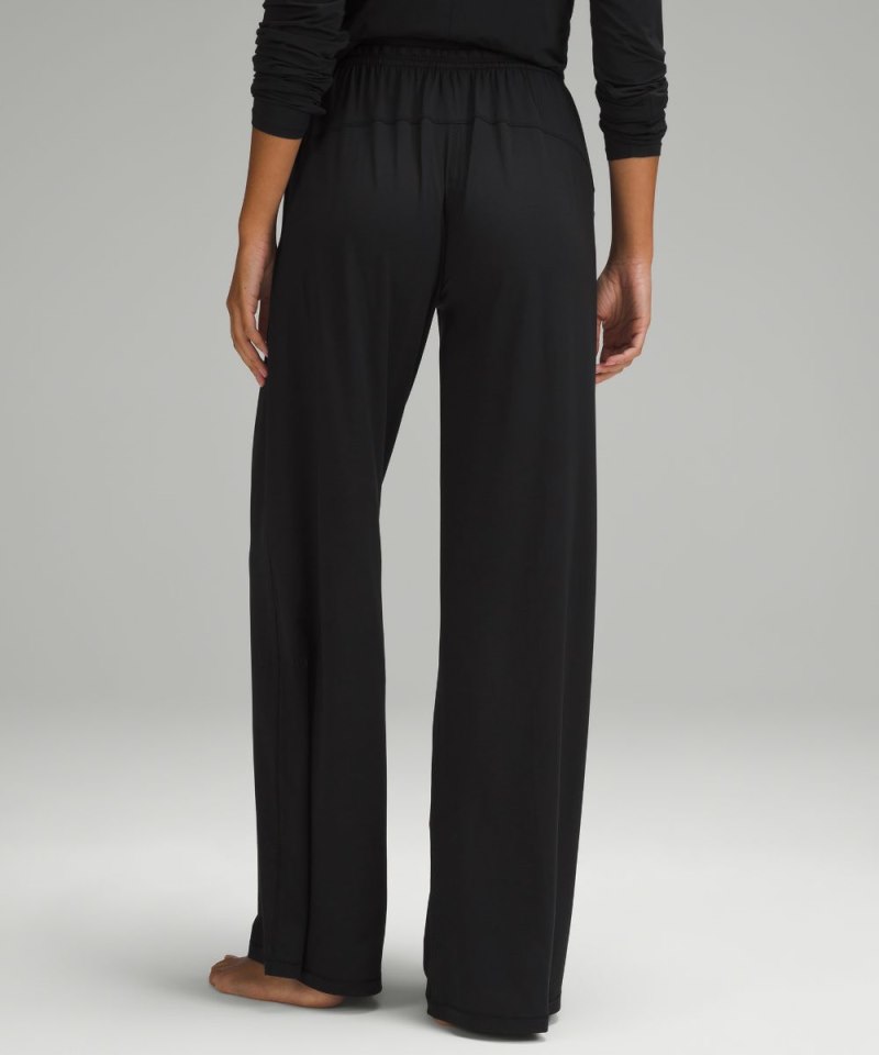 Lululemon Modal High-Rise Wide-Leg Lounge Pant Black Online Outlet Sale