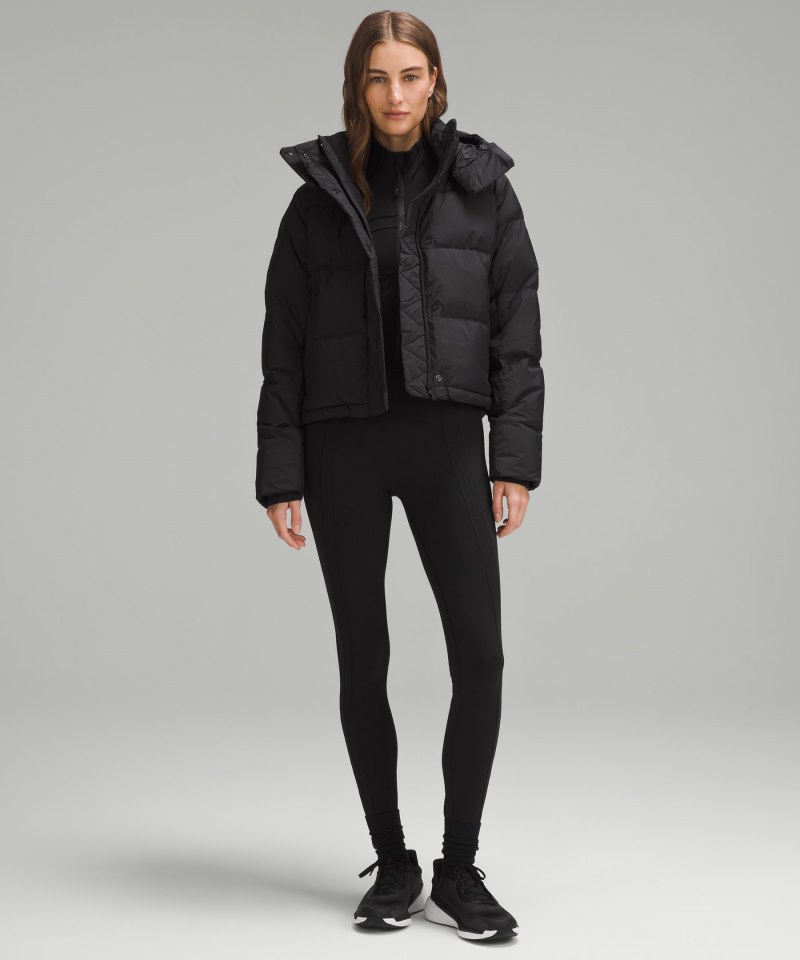 Lululemon Wunder Puff Cropped Jacket Black Online Outlet Sale