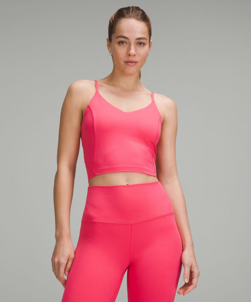 Lululemon Align™ Cropped Cami Tank Top *C / D Cup Glaze Pink Online Outlet Sale