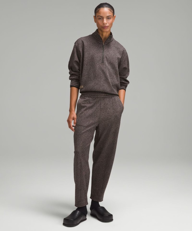 Lululemon lab Double-Knit Jacquard Half Zip Leopardo Mini Jacquard Lunar Rock Black Online Outlet Sale