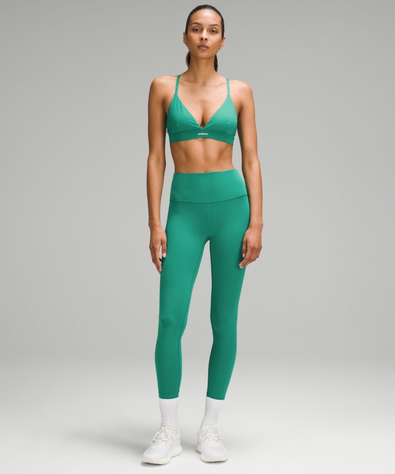 Lululemon License to Train Triangle Bra *Light Support, A / B Cup Cascadia Green Online Outlet Sale