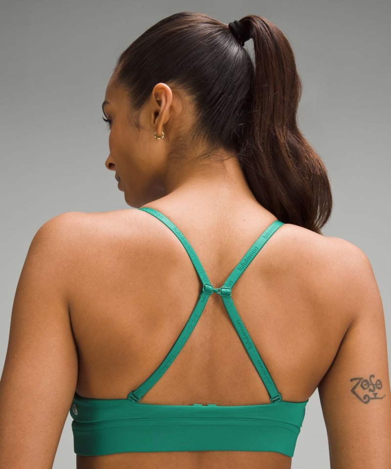 Lululemon License to Train Triangle Bra *Light Support, A / B Cup Cascadia Green Online Outlet Sale