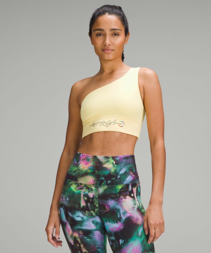 Lululemon Align™ Asymmetrical Bra Light Support, A / B Cup *Pride Swirl Yellow Online Outlet Sale