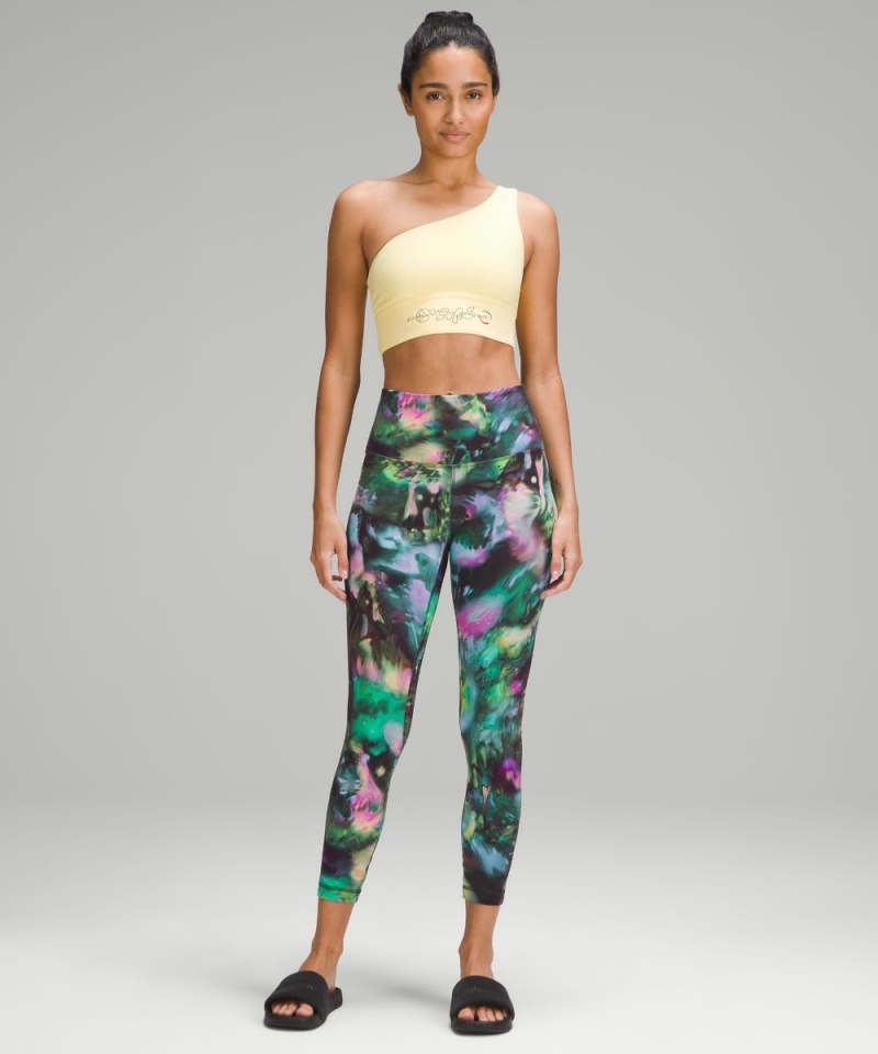 Lululemon Align™ Asymmetrical Bra Light Support, A / B Cup *Pride Swirl Yellow Online Outlet Sale