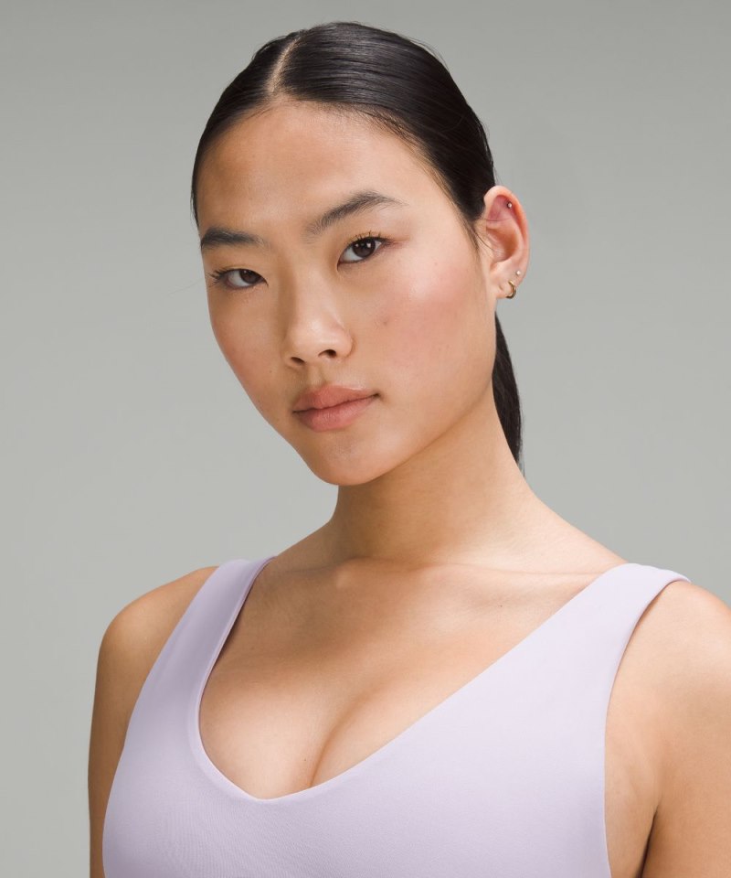 Lululemon Align™ V-Neck Bra *Light Support, A / B Cup Lilac Ether Online Outlet Sale