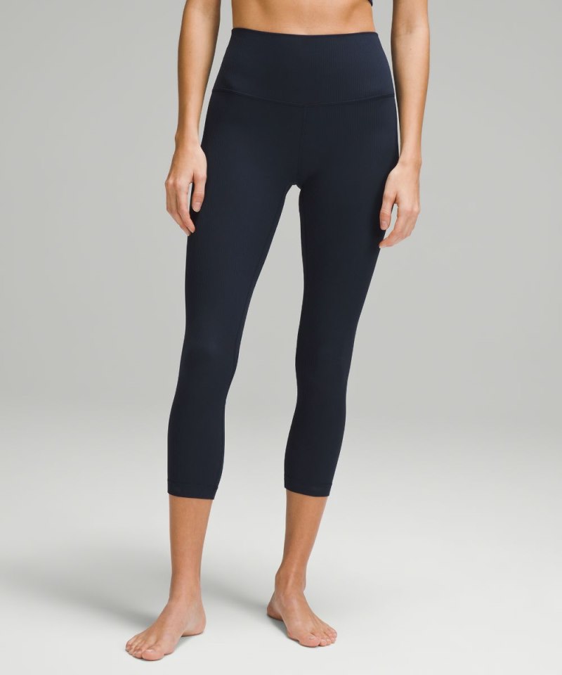 Lululemon Align™ High-Rise Ribbed Crop 23" True Navy Online Outlet Sale