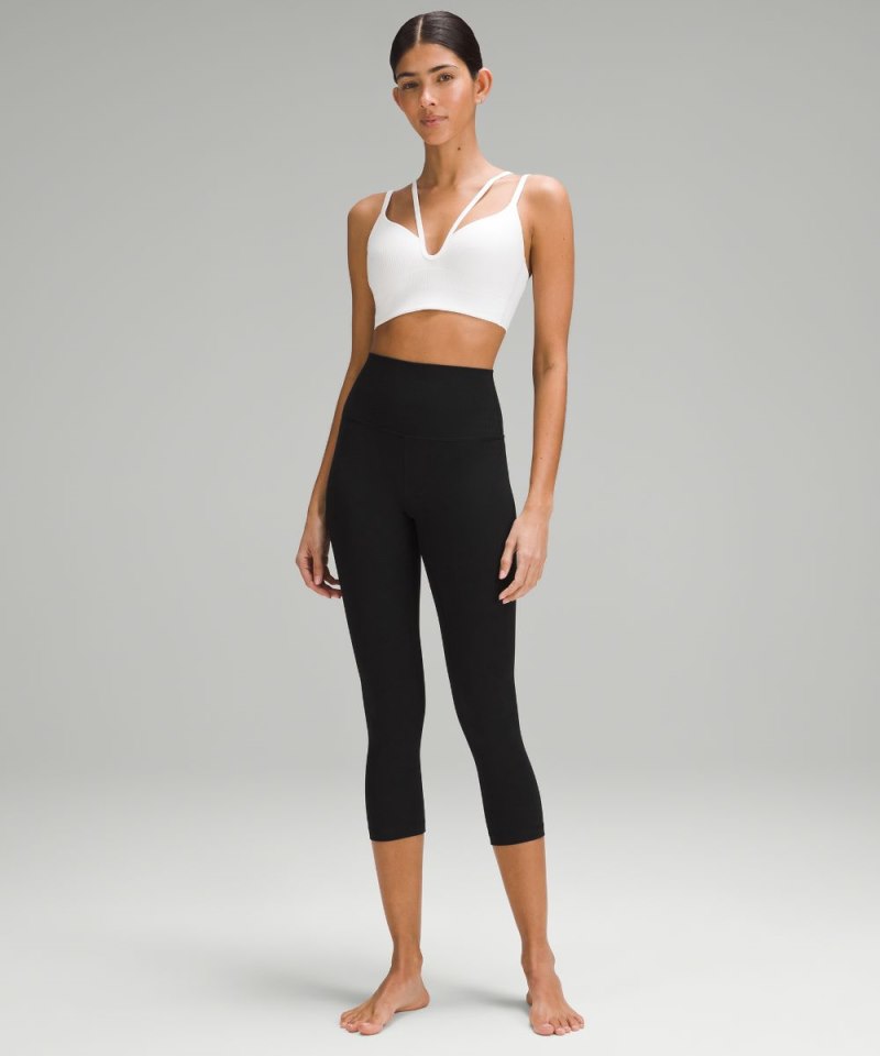 Lululemon Align™ High-Rise Ribbed Crop 23" Black Online Outlet Sale