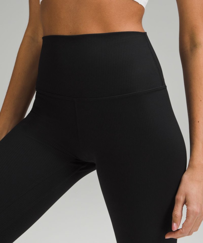 Lululemon Align™ High-Rise Ribbed Crop 23" Black Online Outlet Sale