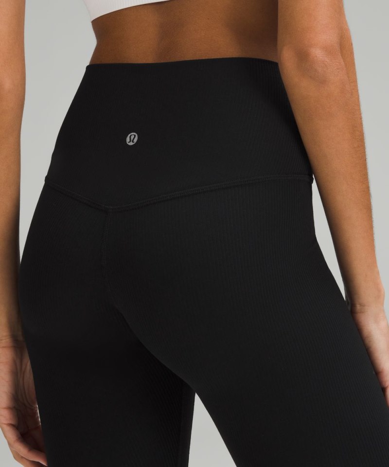Lululemon Align™ High-Rise Ribbed Crop 23" Black Online Outlet Sale