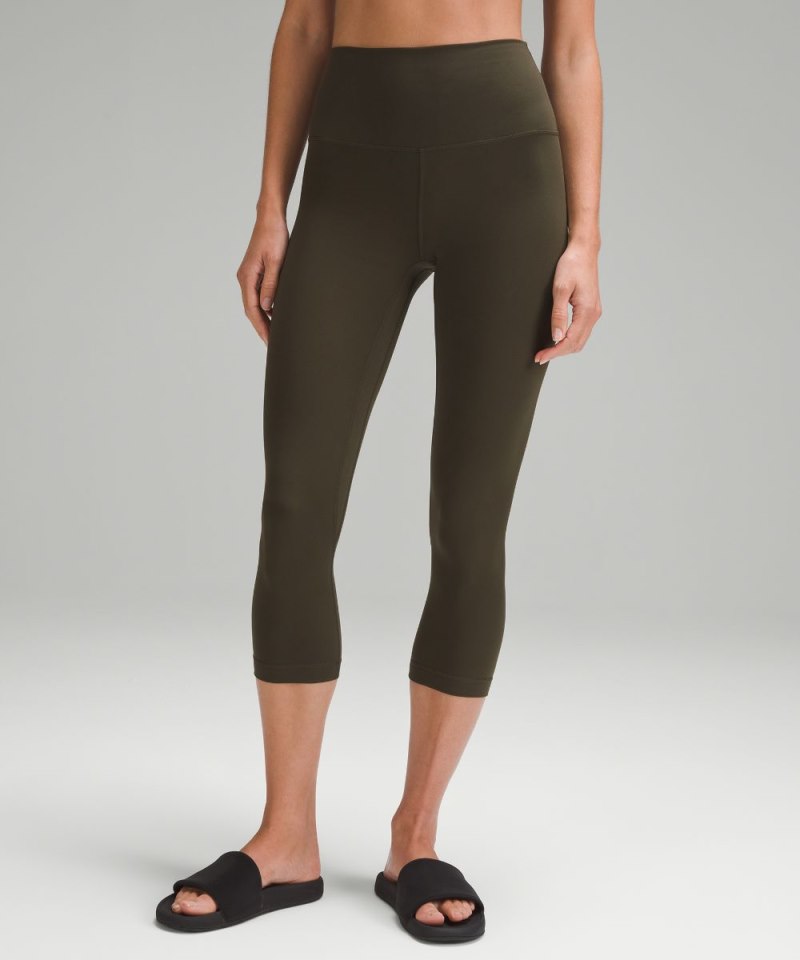 Lululemon Align™ High-Rise Crop 21" Dark Olive Online Outlet Sale