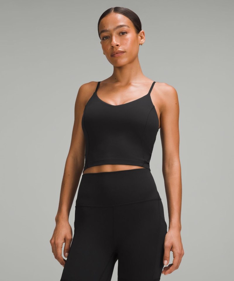 Lululemon Align™ Cropped Cami Tank Top *C / D Cup Black Online Outlet Sale