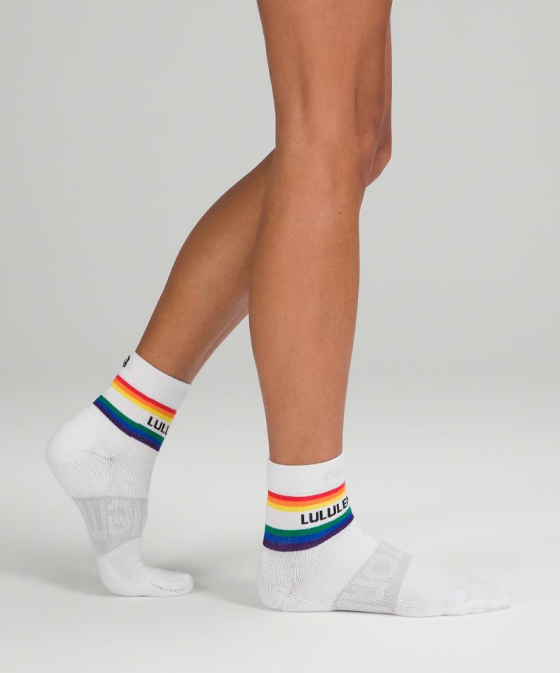 Lululemon Women's Daily Stride Mid-Crew Sock Stripe lululemon *Wordmark White Online Outlet Sale