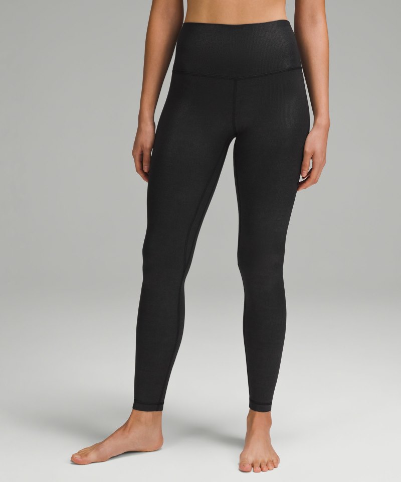 Lululemon Align™ Ribbed High-Rise Pant 28" *Shine Black Online Outlet Sale