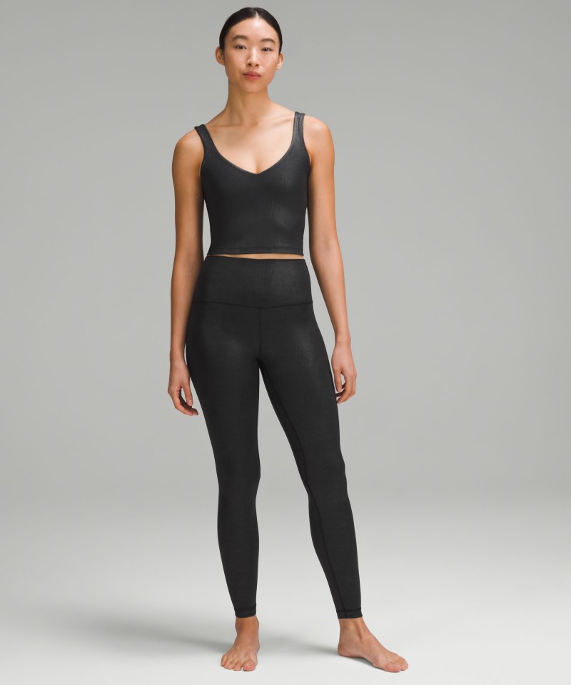 Lululemon Align™ Ribbed High-Rise Pant 28" *Shine Black Online Outlet Sale