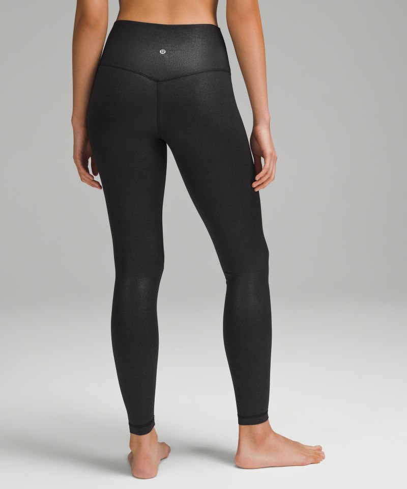 Lululemon Align™ Ribbed High-Rise Pant 28" *Shine Black Online Outlet Sale