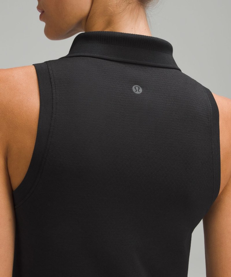 Lululemon Swiftly Tech Sleeveless Polo Shirt Black / Black (not available) Online Outlet Sale