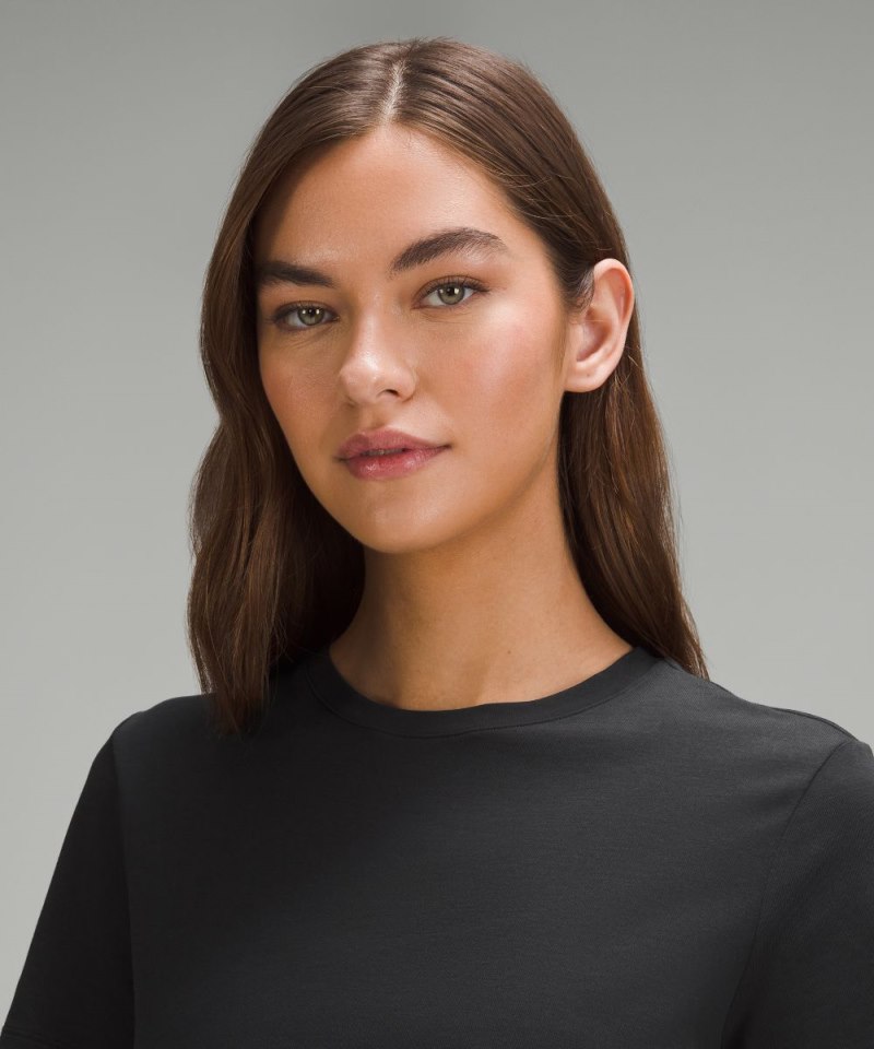 Lululemon Love Curved-Hem Crewneck T-Shirt Black Online Outlet Sale