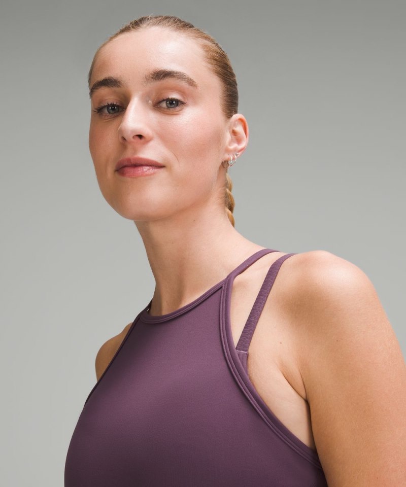 Lululemon Wunder Train High-Neck Cross-Back Tank Top Grape Thistle Online Outlet Sale