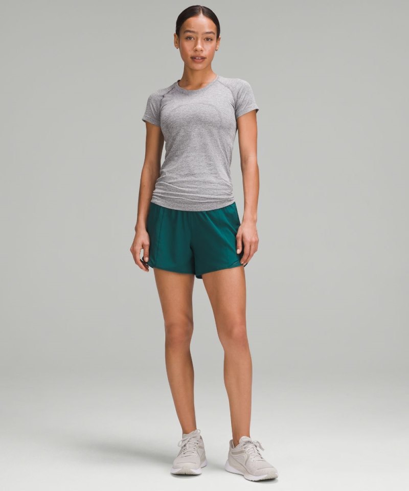 Lululemon Hotty Hot High-Rise Lined Short 4" Storm Teal Online Outlet Sale