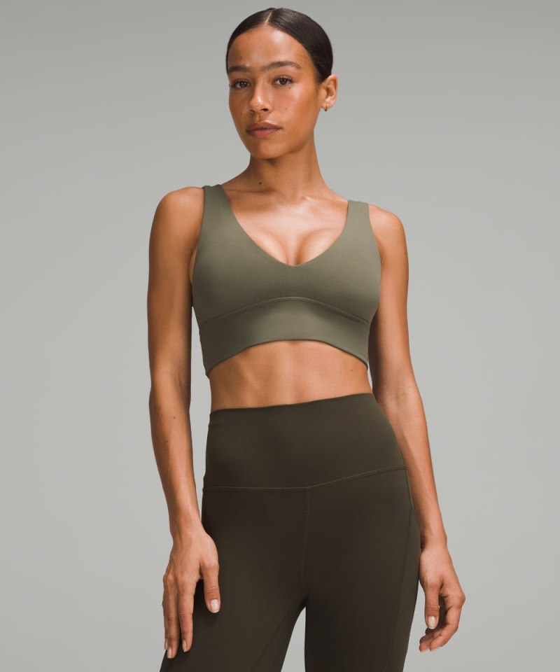 Lululemon Align™ V-Neck Bra *Light Support, C / D Cup Army Green Online Outlet Sale