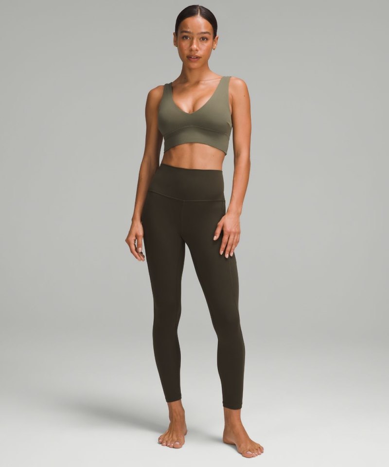 Lululemon Align™ V-Neck Bra *Light Support, C / D Cup Army Green Online Outlet Sale