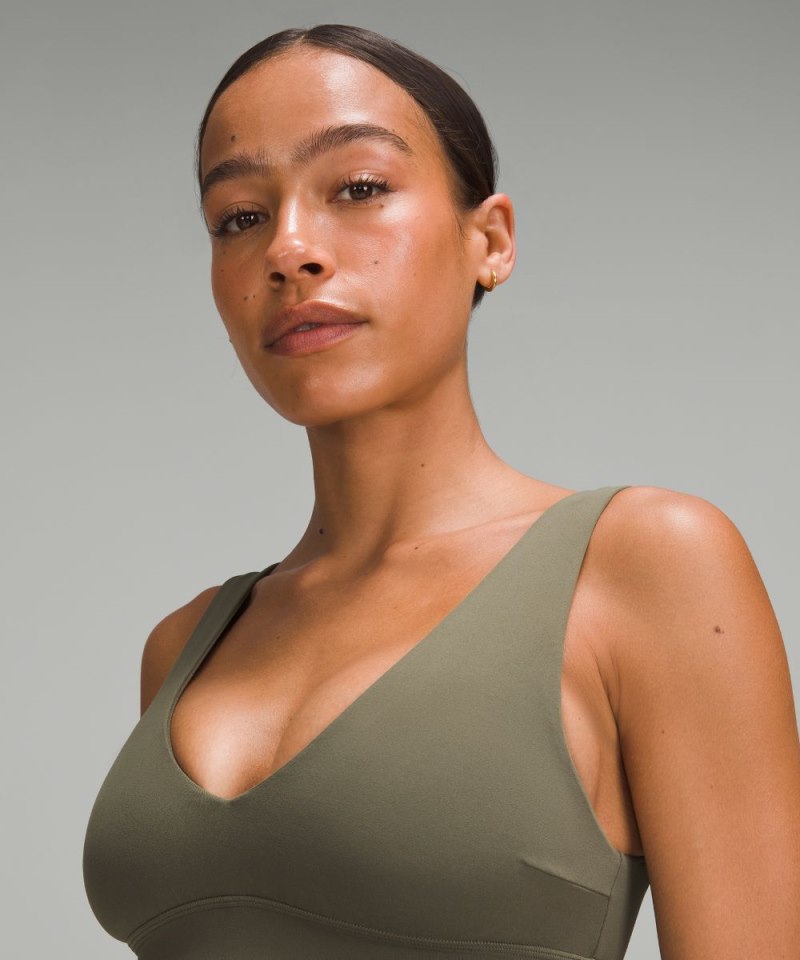 Lululemon Align™ V-Neck Bra *Light Support, C / D Cup Army Green Online Outlet Sale