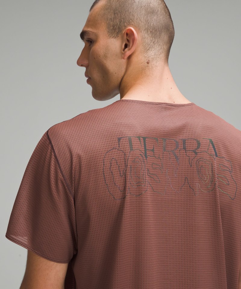 Lululemon lab Grid Mesh Training T-Shirt *Graphic Smoky Topaz Online Outlet Sale