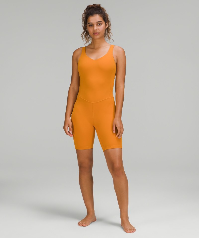 Lululemon Align™ Bodysuit 8" Autumn Orange Online Outlet Sale