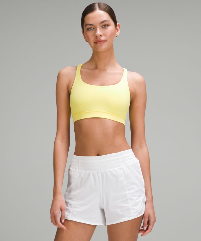 Lululemon Energy Bra *Medium Support, B–D Cups Beaming Yellow Online Outlet Sale