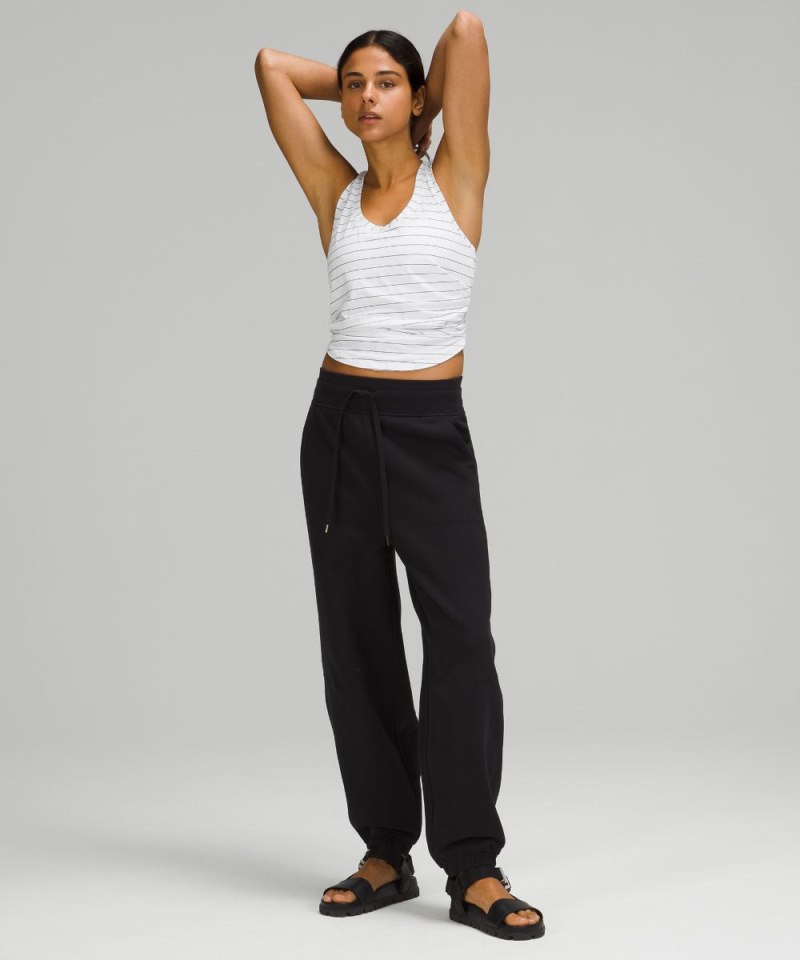 Lululemon Love Tank Top Short Serve Stripe White Black Online Outlet Sale