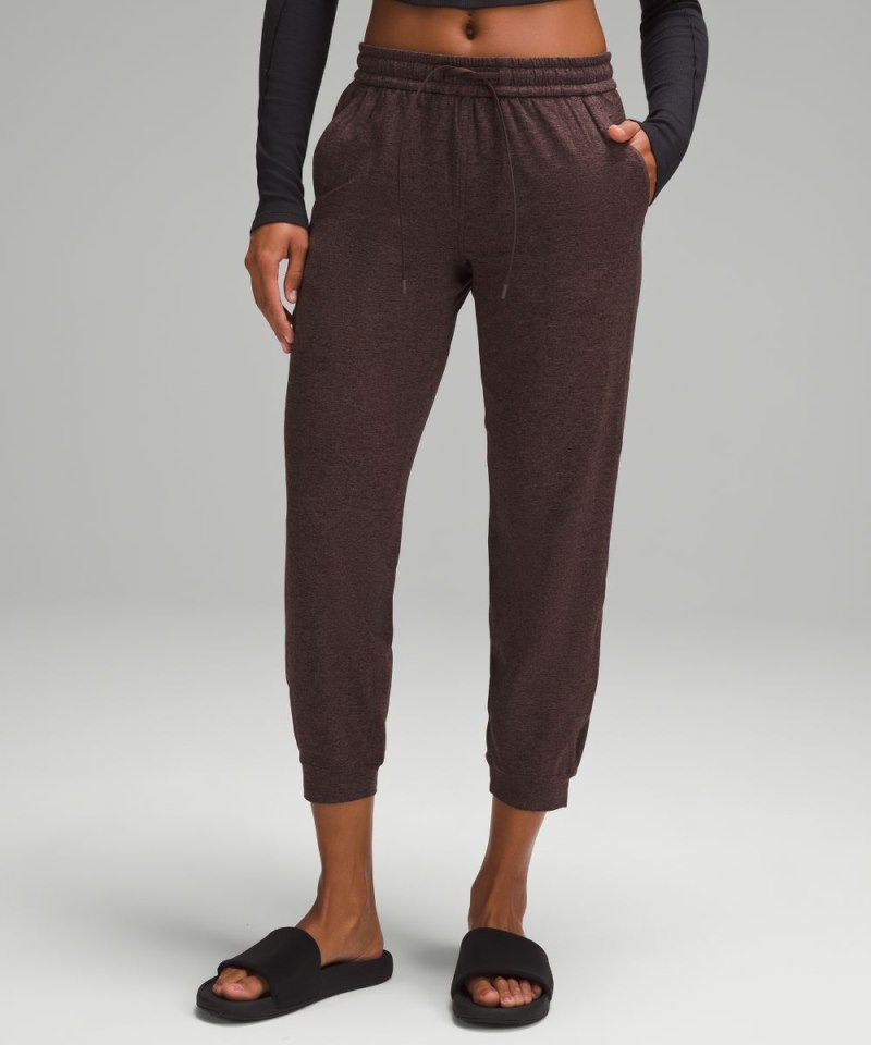 Lululemon Soft Jersey Classic-Fit Mid-Rise Jogger Heathered Dark Espresso Online Outlet Sale