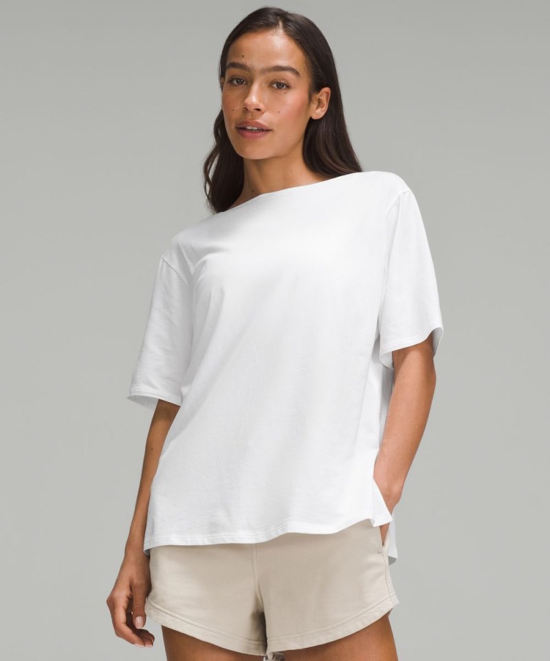 Lululemon Relaxed-Fit Boatneck T-Shirt White Online Outlet Sale