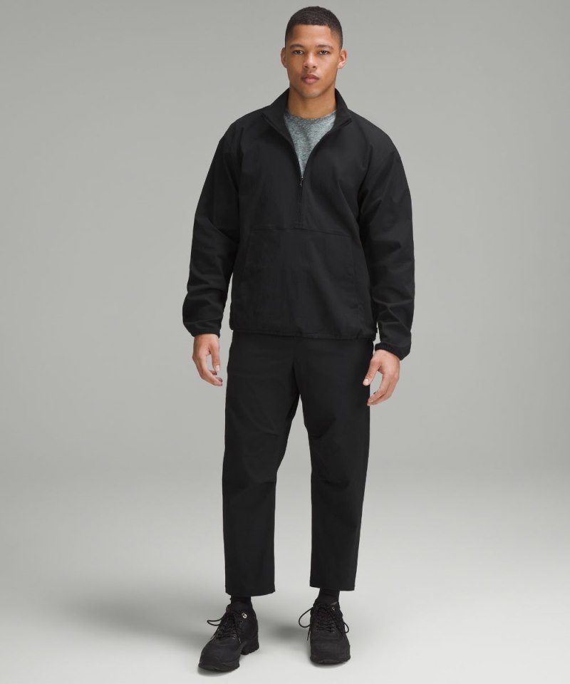 Lululemon lab Stretch Woven Half-Zip Pullover Black Online Outlet Sale