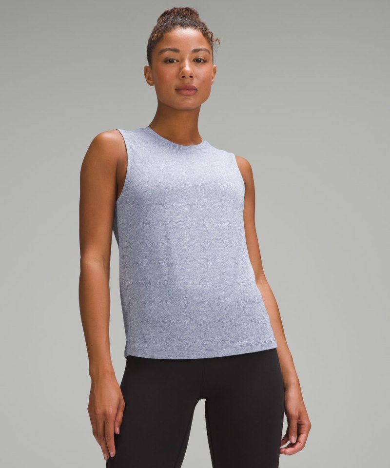 Lululemon License to Train Classic-Fit Tank Top Heathered Oasis Blue Online Outlet Sale
