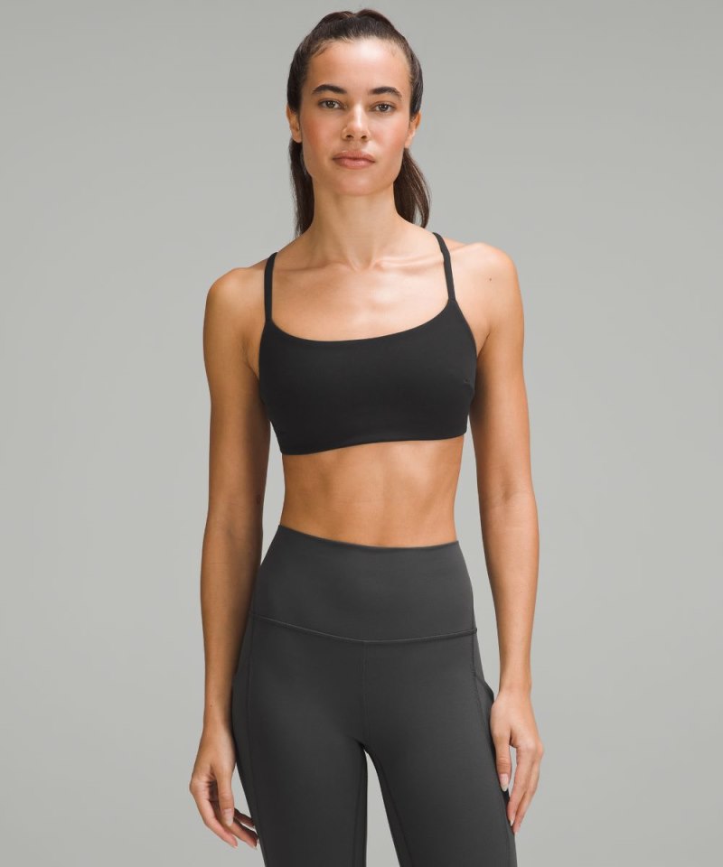 Lululemon Wunder Train Strappy Racer Bra *Light Support, C / D Cup Black Online Outlet Sale