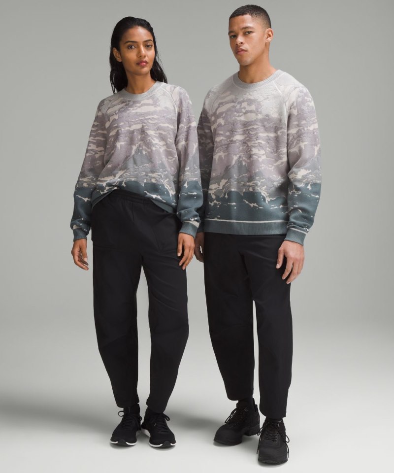 Lululemon lab Textured Jacquard Sweater Catena Jacquard Sea Steel Multi Online Outlet Sale