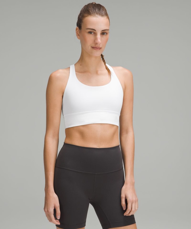 Lululemon Energy Longline Bra *Medium Support, B–D Cups White Online Outlet Sale