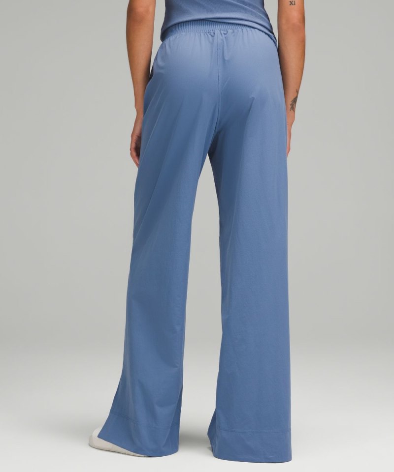 Lululemon Stretch Woven Wide-Leg High-Rise Pant Oasis Blue Online Outlet Sale